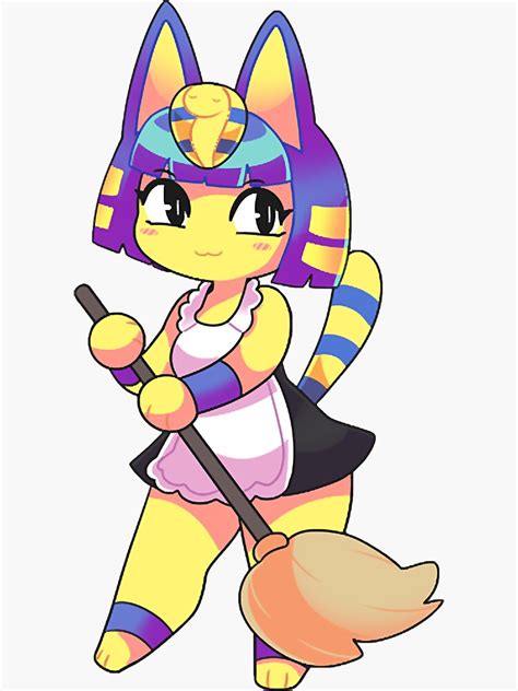 "Ankha T-Shirt" Sticker by orellabgoa159 | Redbubble