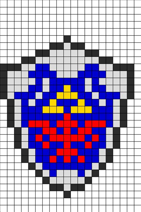 Zelda Hylian Shield Perler Bead Pattern | Bead Sprites | Characters Fuse Bead Patterns