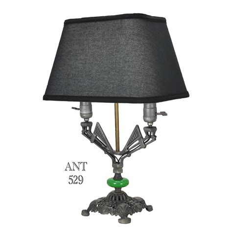 Art Deco Table Lamp with Two Lights Double Socket Antique Desk Light (ANT-529) For Sale ...