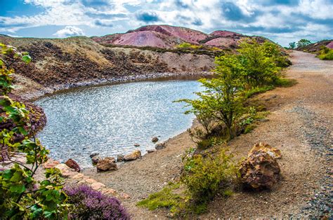 Colourful hills and a pond on Mynydd Parys The Copper Mountain - Amlwch ...