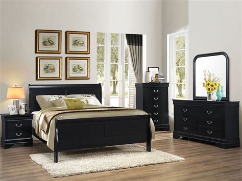 Modern Black Bedroom Set LP-BK