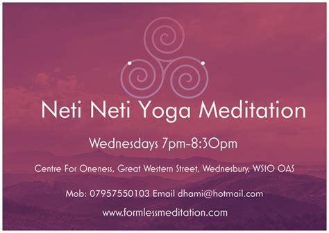 neti neti yoga meditation | Wednesbury | Yoga Hub