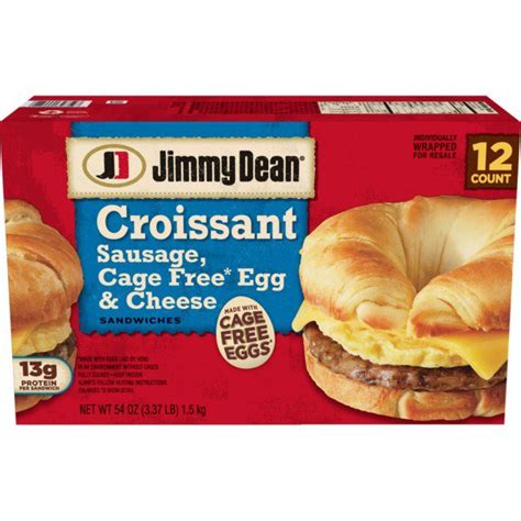 Jimmy Dean Croissant Sandwiches Cage Free, 12 Ct - Costco Food Database