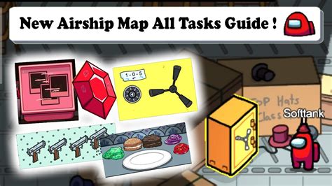 NEW AIRSHIP MAP ALL TASKS COMPLETE GUIDE & TIPS ! AMONG US - YouTube