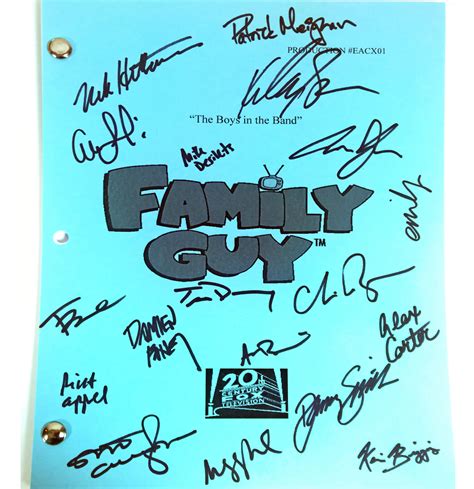 Charitybuzz: Signed Family Guy Script from Season 15, Episode 1: "The ... - Lot 1495527