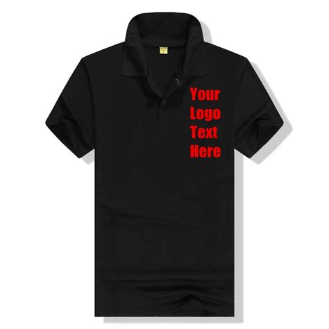 Plus Size 3XL Men Custom Company Team Logo Photo Text Design Printed ...