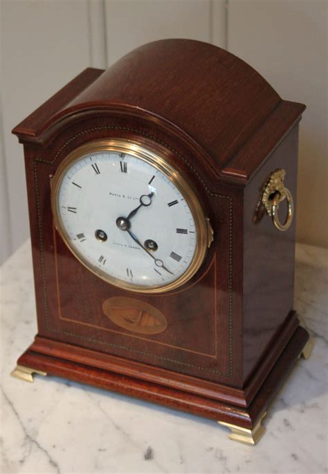 Antiques Atlas - Fine Edwardian Mahogany And Inlay Mantel Clock