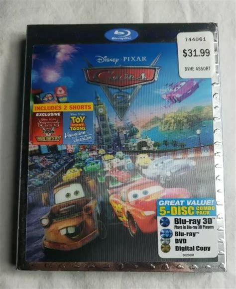 CARS 2 (BLU-RAY/DVD, 2011, 5-Disc Set, Includes Digital Copy 3D ...