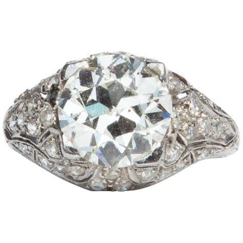 Art Deco Diamond Solitaire Ring at 1stDibs