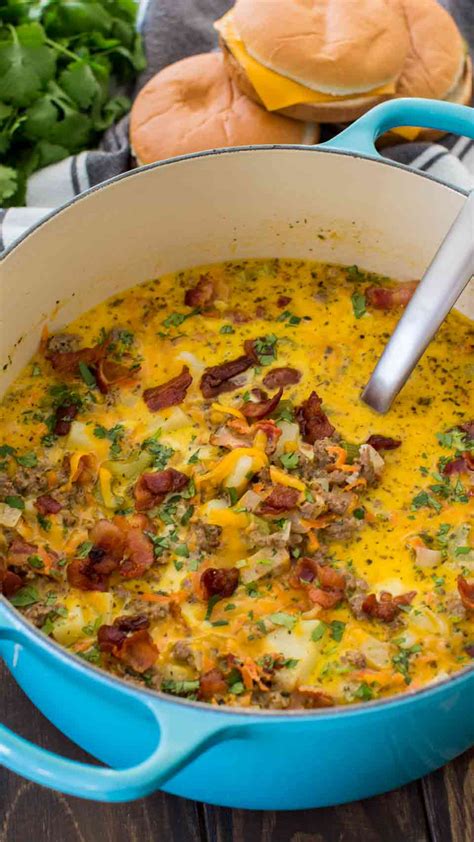 Bacon Cheeseburger Soup - Spend With Pennies