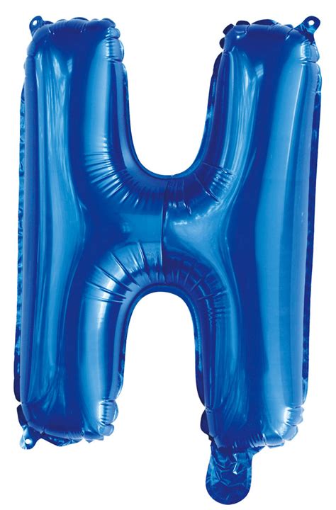 Letter H Royal Blue Foil Balloon 35cm