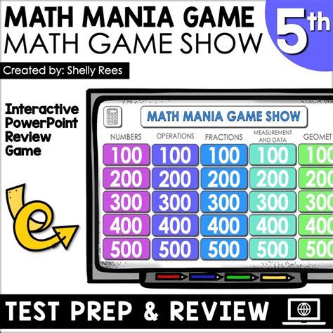 5th Grade Math Jeopardy Style Review Game - Appletastic Learning