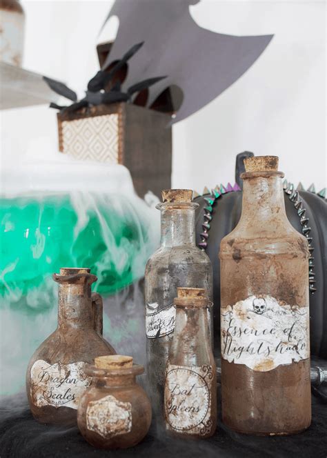 Halloween Home Decor. How to Make Potion Bottles