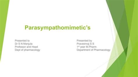 PARASYMPATHOMIMETIC DRUGS Classification and SAR.pptx