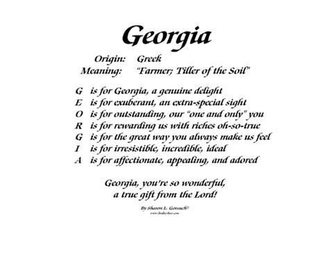 Meaning of Georgia - LindseyBoo