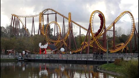 Goudurix. Parc Asterix 2012 Roller Coaster Side View. Paris, France ...