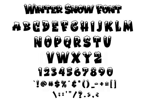 Winter Snow Font SVG Christmas Font SVG Snow Font Svg - Etsy