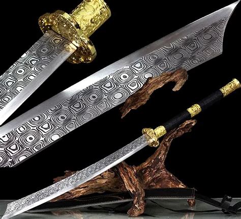 Boutique Chinese Wushu Sword Broadsword High Manganese Steel Sharp Blade Can Cut Bamboo Outdoors ...