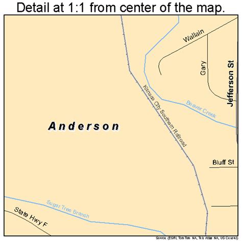 Anderson Missouri Street Map 2901198