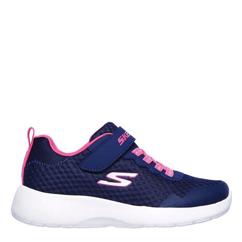 Skechers | Dynamight Memory Foam Child Girls Trainers | Marineblå/Pink ...