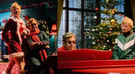 Watch: Elton John, Ed Sheeran tease 'Merry Christmas' song duet release ...