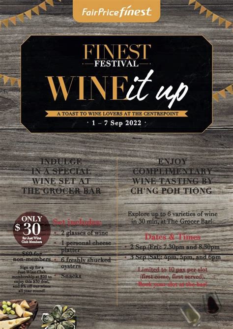 FREE Wine Tasting & More at FairPrice Finest Centrepoint Mall ...