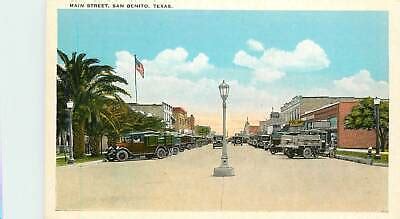 Texas, TX, San Benito, Main Street 1920's Postcard | eBay