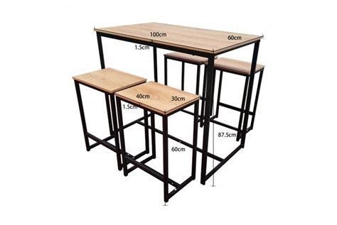 Modern Bar Table and 4 Chairs Offer - LivingSocial
