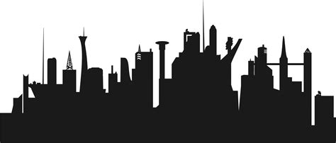 Clipart - Futuristic City Skyline