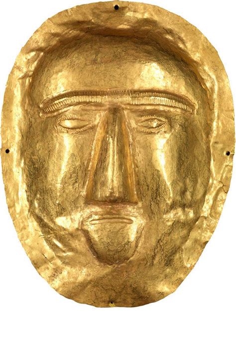 Funerary Mask: Ist century AD Thaj, Tell al-Zayer, Saudi Arabia Gold H ...