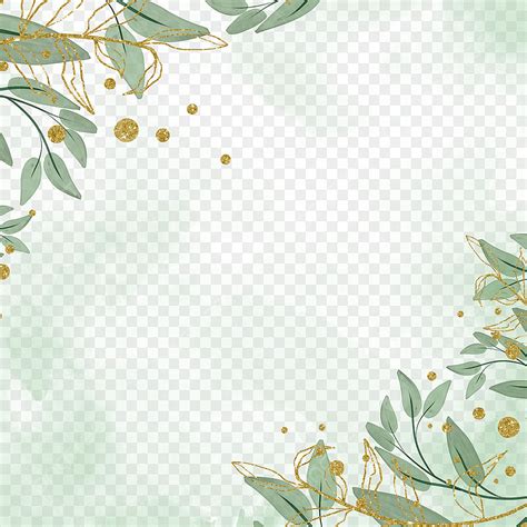 Watercolor Green Leaves PNG Picture, Green Watercolor Leaves Border, Green Bar, Geometric, Green ...