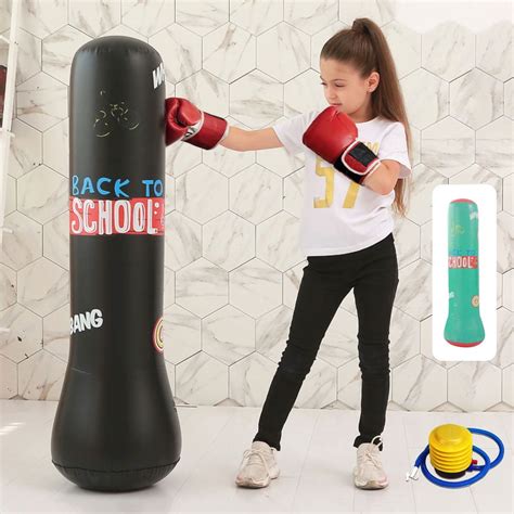 CVLIFE Fitness Punching Bag for Kids Adults, Heavy Punching Bag ...