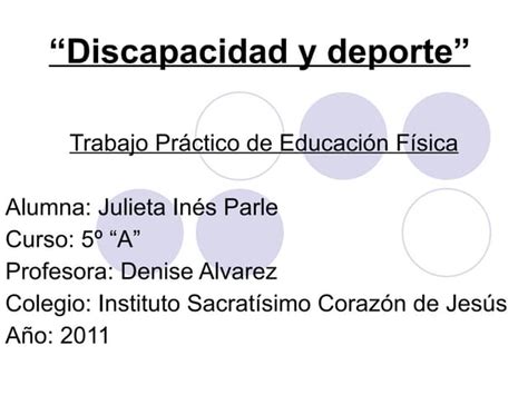 Discapacidad y deporte | PPT