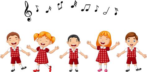 Cartoon group of children singing in the school choir 8605041 Vector Art at Vecteezy