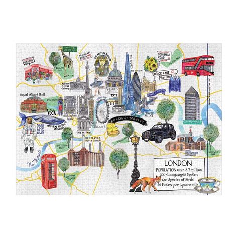 London Map 1000 Piece Puzzle – Jedidiah Design Store