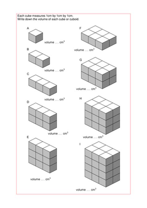 Maths KS2 KS3 KS4 Foundation: Volume of cuboids, with a wide range of differentiated worksheets ...