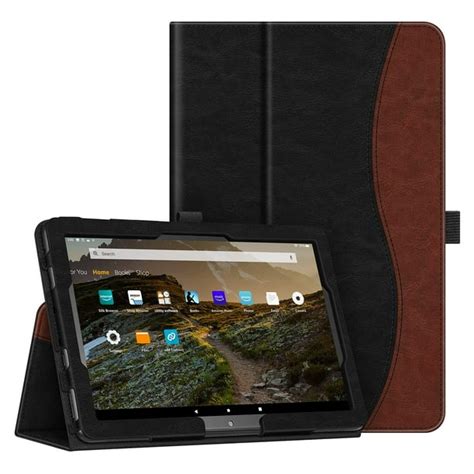 Fintie Folio Case for All New Amazon Fire HD 10 / Fire HD 10 Plus Tablet Slim Fit Standing Cover ...