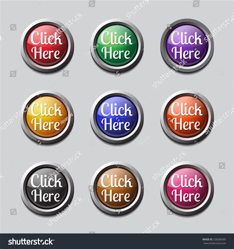 Click Here Colorful Vector Icon Design Stock Vector (Royalty Free ...