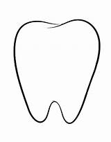 Picture Of A Tooth To Color Coloring Page sketch template