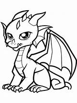 Printable Coloring Page Dragon sketch template