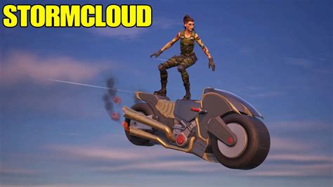 Fortnite New Glider Gameplay - STORMCLOUD.Motorbike glider - YouTube