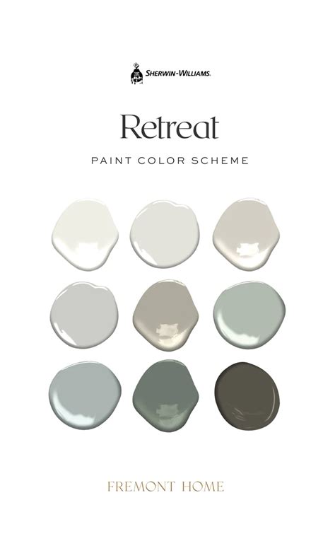 Sherwin Williams Retreat Complementary Color Palette Interior - Etsy ...