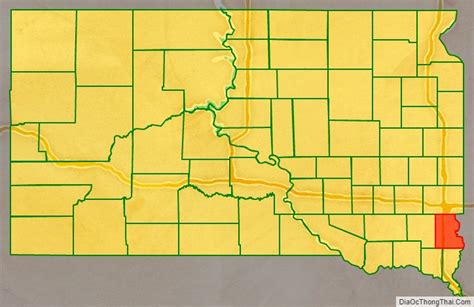 Map of Lincoln County, South Dakota