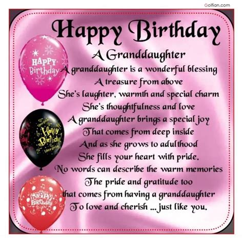 Happy birthday granddaughter Poems