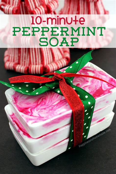 10-Minute DIY Holiday Gift Idea: Peppermint Soap - Happiness is Homemade