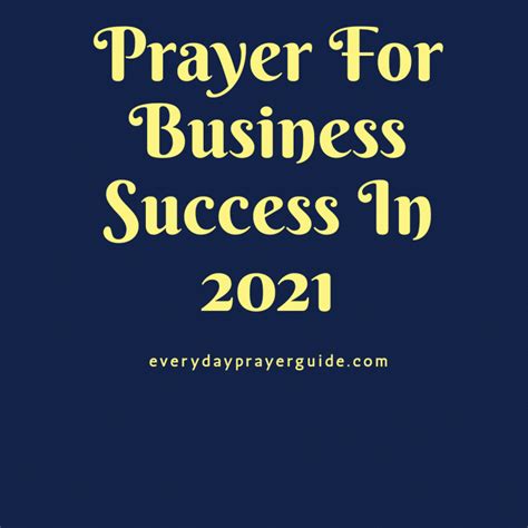 Prayer For Business Success In 2021 | PRAYER POINTS