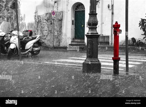 Heavy Rain, Amalfi, Amalfi Coast, Italy Stock Photo - Alamy