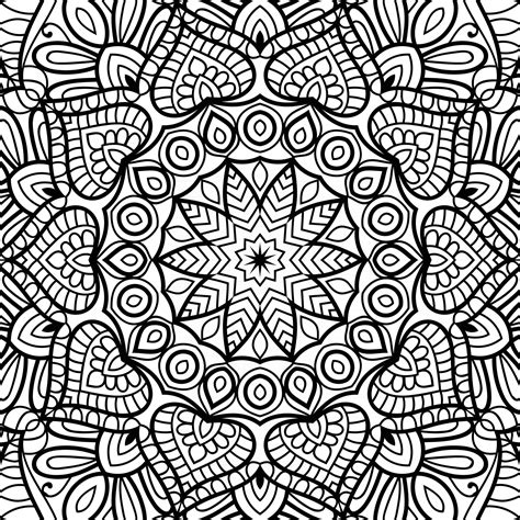 Doodle Mandala Zentangle Colouring book page design for adults and ...