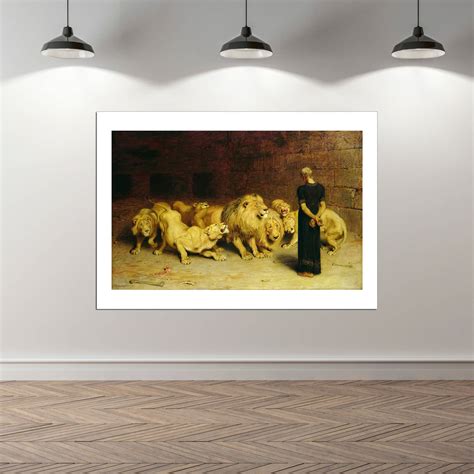 Briton Riviere - Daniel in the Lions' Den 1872 Wall Art Poster Print | eBay