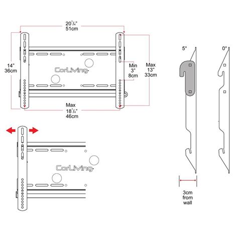 65 inch TV Wall Mount, 27" - 65" TVs | Corliving, Perfect tv, Wall ...